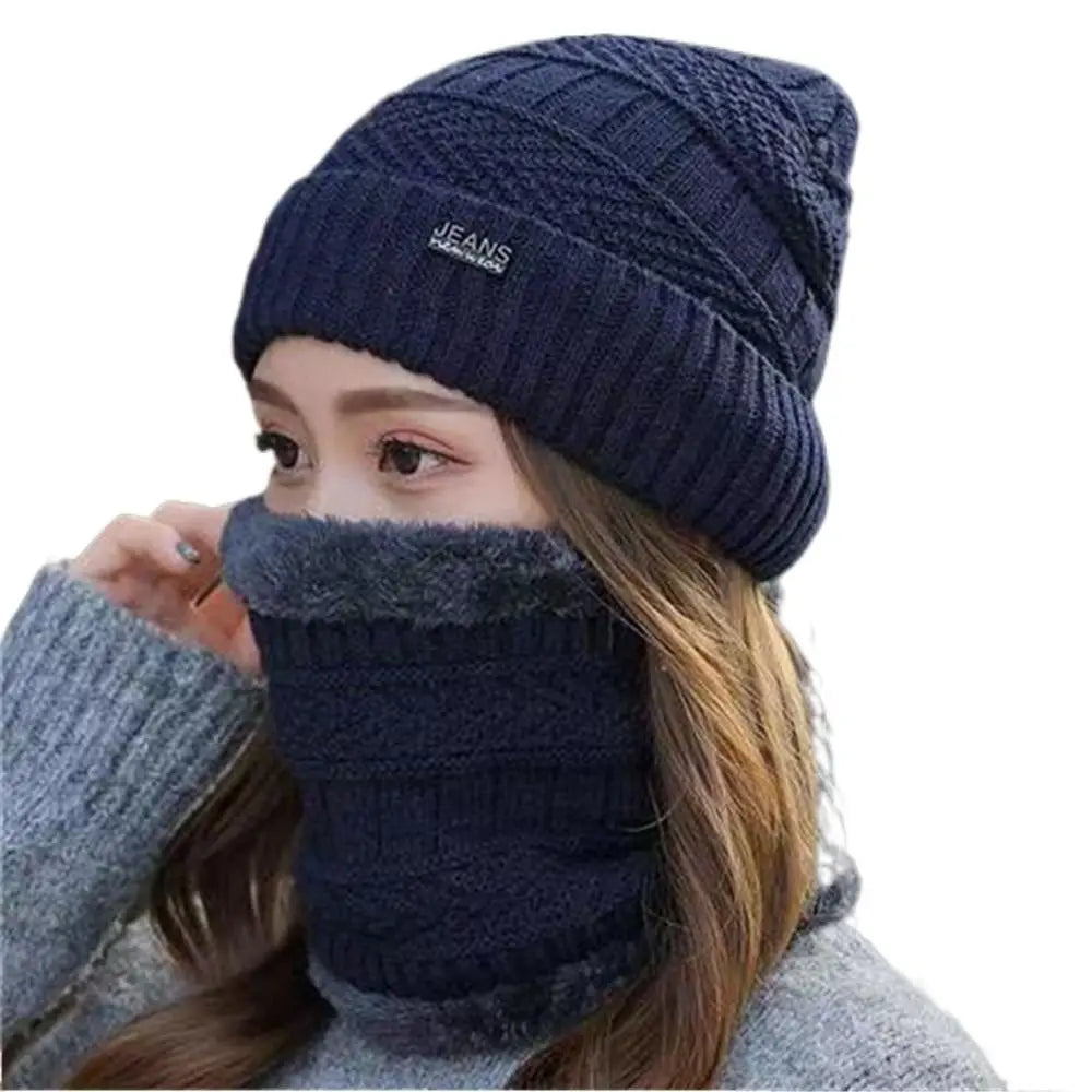 Masculino e feminino inverno gorro cachecol casual lã térmica macio quente balaclava lã,pescoço mais quente perfeito pro inverno.
