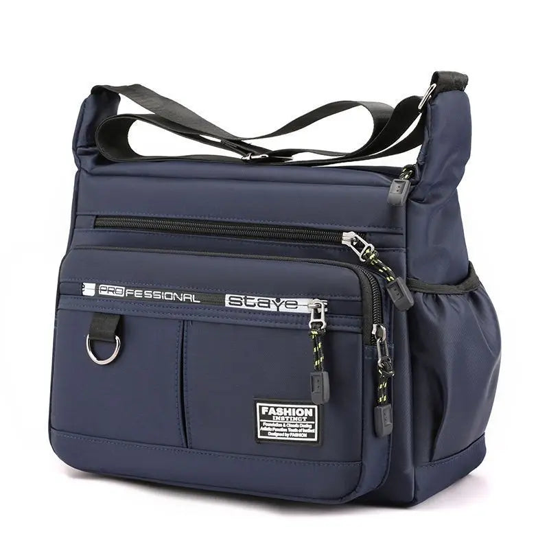 Bolsa tiracolo masculina Rilifinished, bolsa de ombro única, grande capacidade, bolsa de armazenamento, bolsos múltiplos, moda empresarial