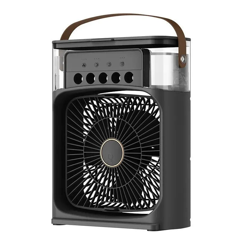 Refrigerador De Ar Ventilador Umidificador Portátil Com Led Reservatório De Água Led USB