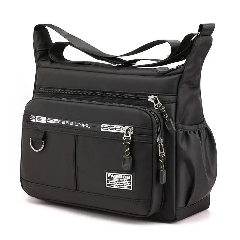 Bolsa tiracolo masculina Rilifinished, bolsa de ombro única, grande capacidade, bolsa de armazenamento, bolsos múltiplos, moda empresarial