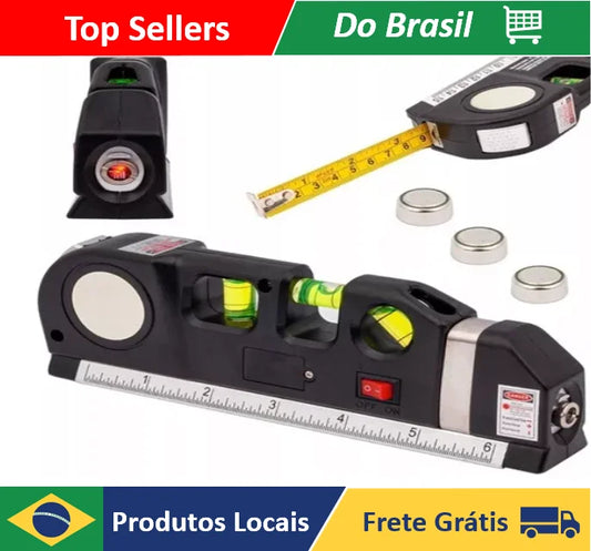 Nível Laser Profissional  4 em 1 Trena  Pro3 Estágios Nivelador