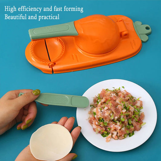 Máquina de bolinho dois em um, artesanal, molde de pele, massa, ferramenta de pressão manual, acessórios para máquina de bolinho de pastelaria