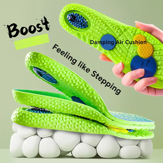 1 par de palmilhas de atualização de absorção de choque, novo almofada de ar , cheio de elasticidade, confortável, respirável