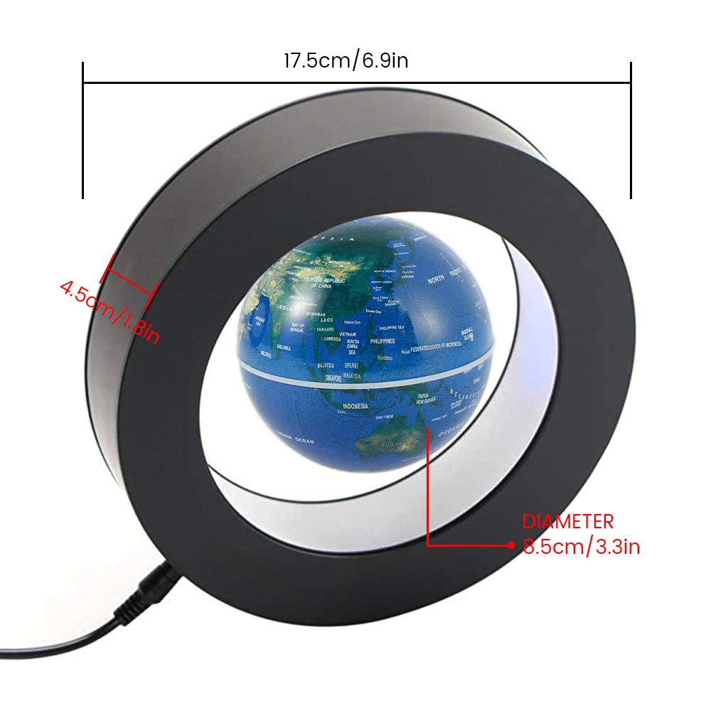 Globo de levitação flutuante magnética led mapa do mundo lâmpada antigravidade eletrônica.