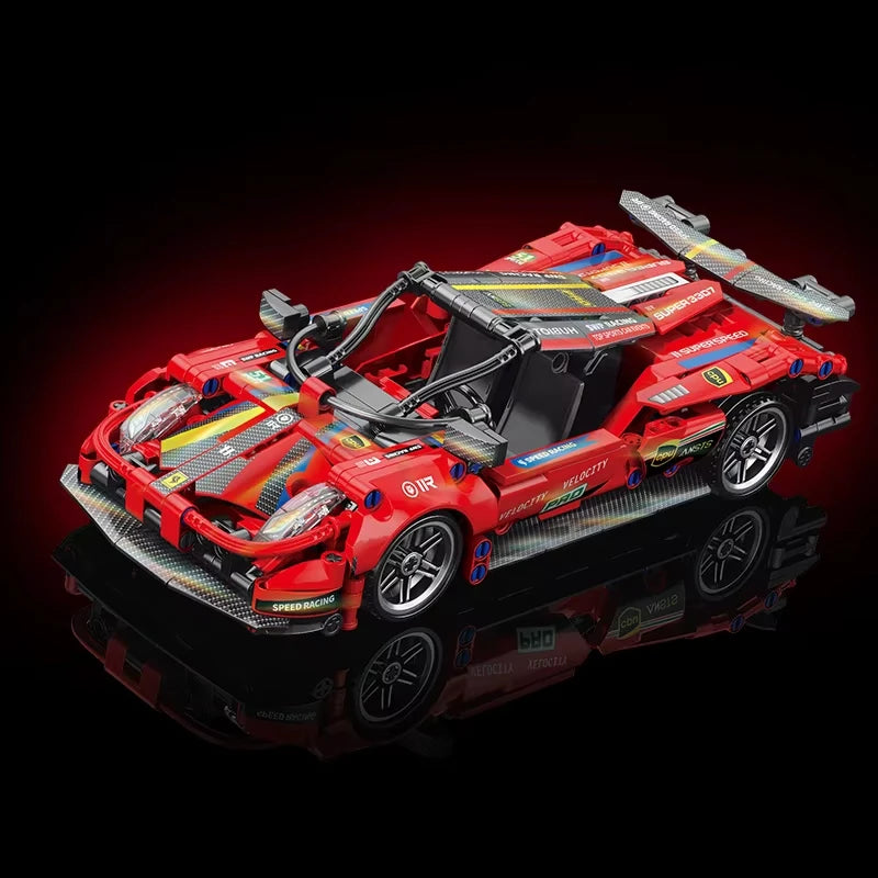 carro esportivos blocos de montar,1280 peças de construção para montar seu carro e construir modelo de carro esportivo para colecionar.
