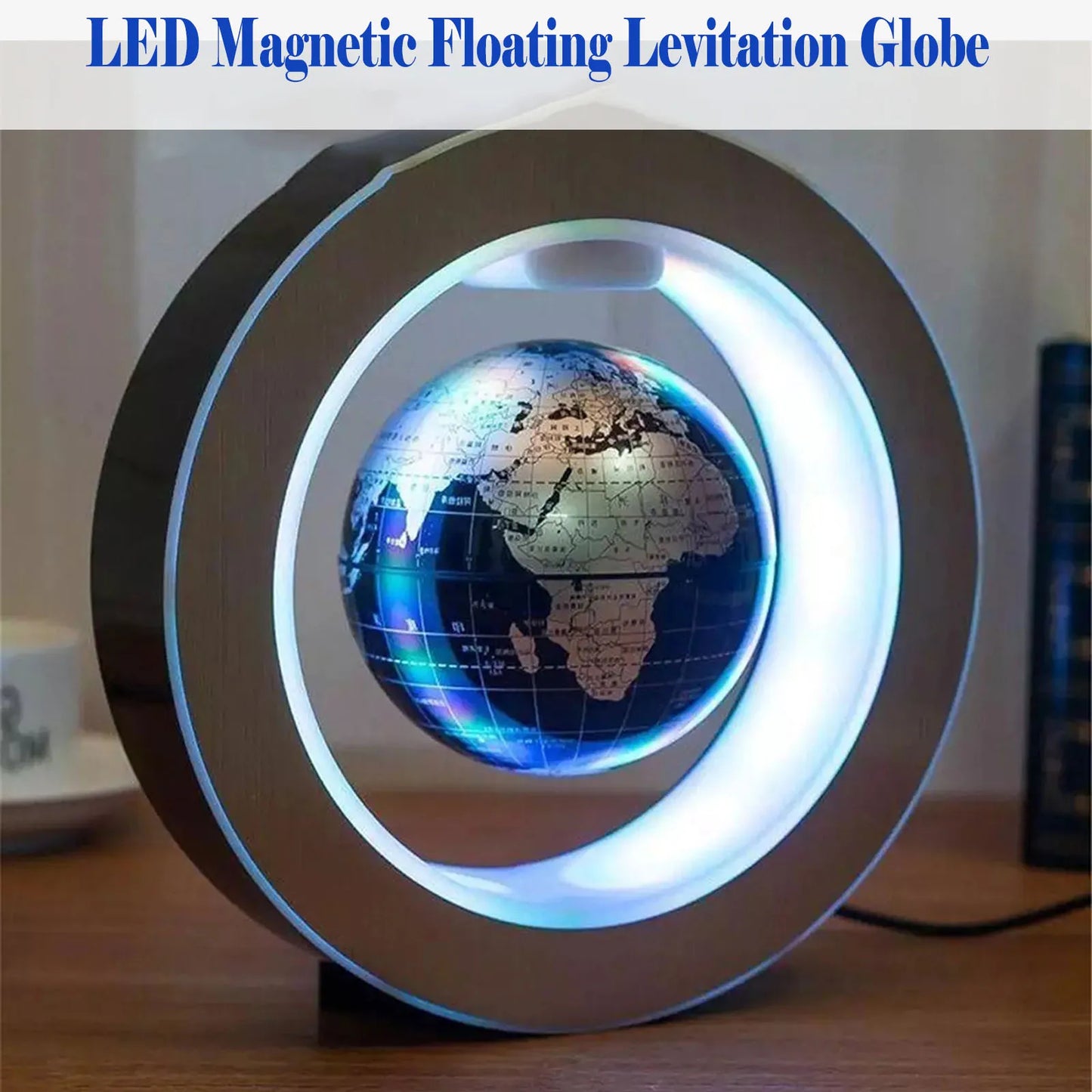 Globo de levitação flutuante magnética led mapa do mundo lâmpada antigravidade eletrônica.