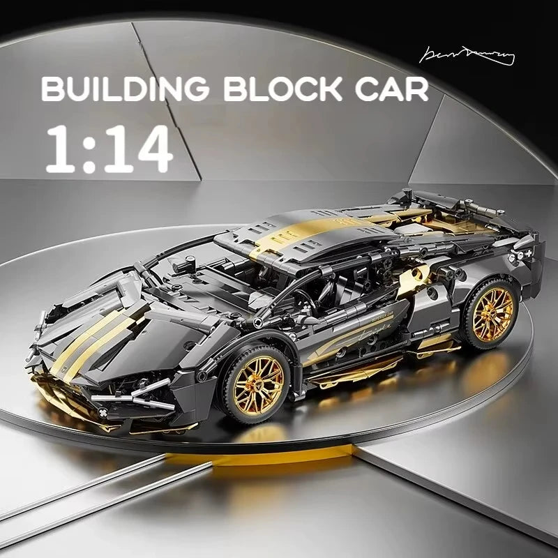 carro esportivos blocos de montar,1280 peças de construção para montar seu carro e construir modelo de carro esportivo para colecionar.