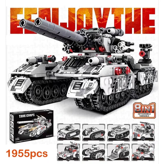 2024 ww2 veículo militar tanque 8in caminhão modelo blocos de construção tijolos de brinquedos  presentes para meninos adulto para se divertir montando.