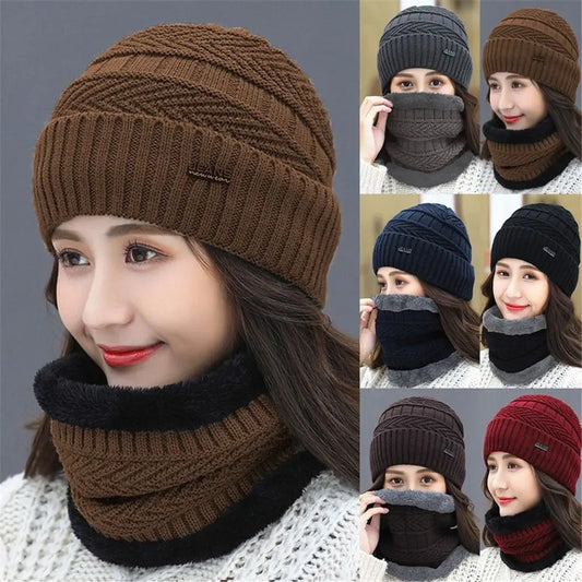 Masculino e feminino inverno gorro  cachecol casual lã térmica  macio quente balaclava lã,pescoço mais quente perfeito pro inverno.