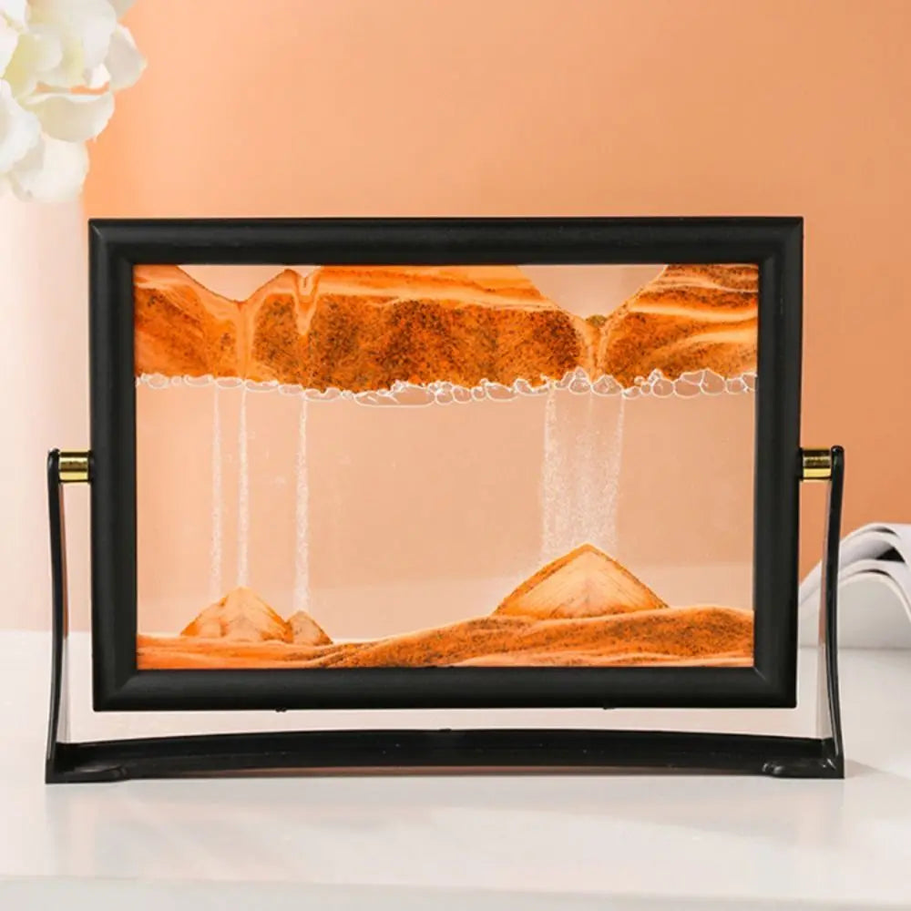 Movendo areia arte imagem para Home Decor, 3D Sandscape em movimento, Sandscape rotativo, presente.