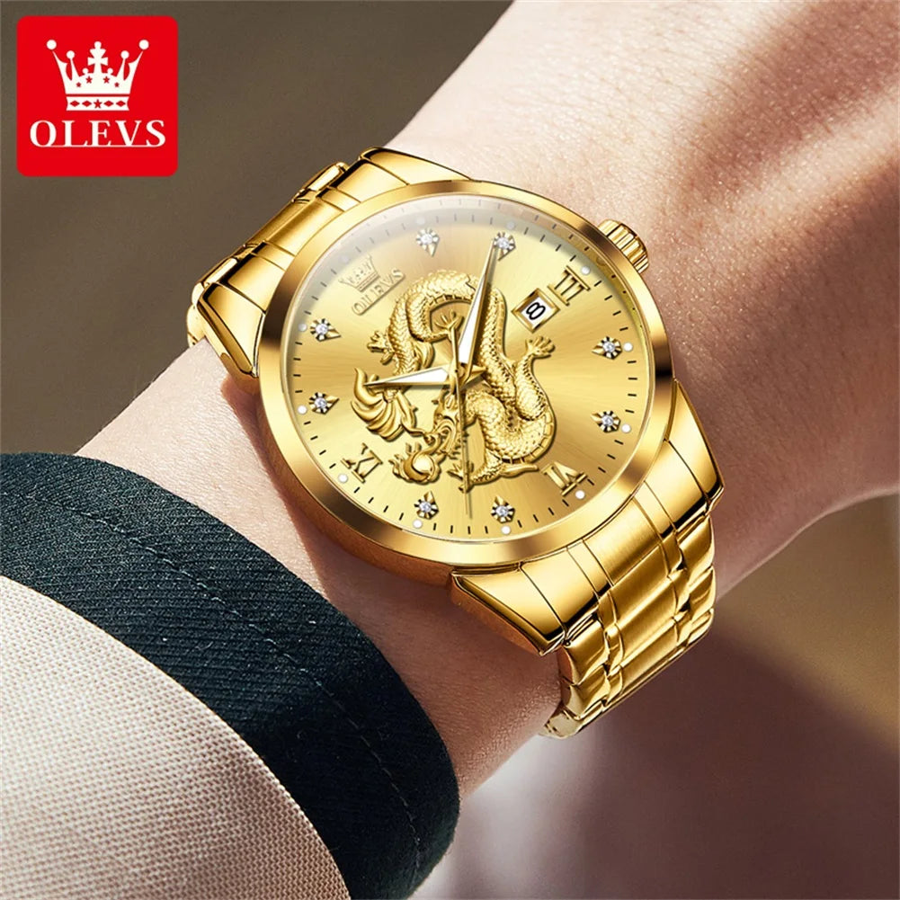relógio.Seja inesquecível com o Olevs Ultra Diamond: o relógio que exala poder e estilo.