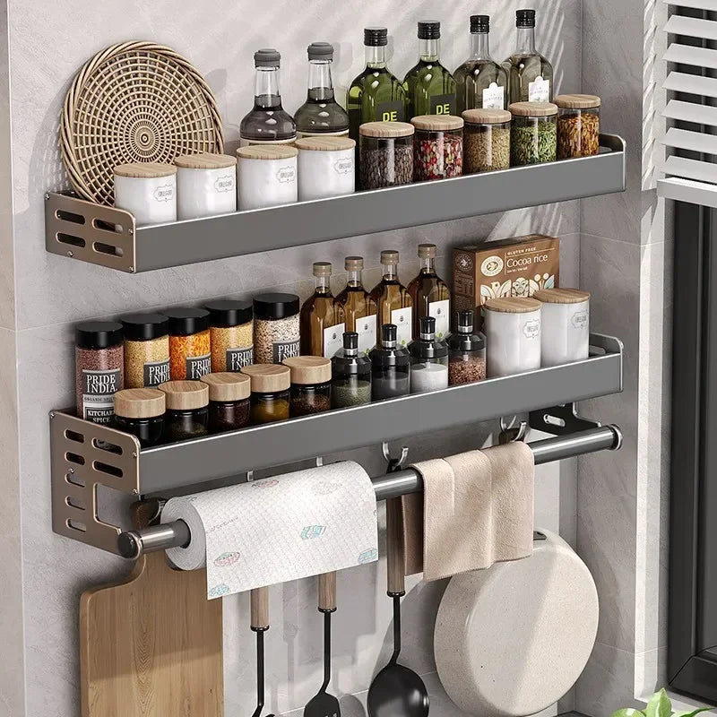 Organizador De Condimento Montado Na Parede Spice Rack Armazenamento De Louça.