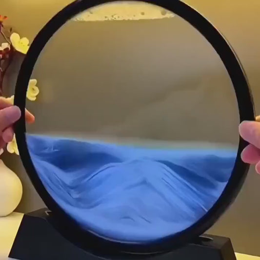Deixe a arte fluir e transforme seu espaço!  O &nbsp;Quadro de Decoração de Areia Movediça Fluindo 3D&nbsp; é uma peça de decoração única que combina arte e movimento para criar um espetáculo visual hipnotizante.